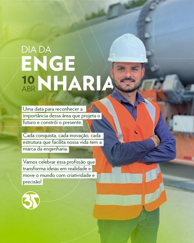Hoje é dia de celebrar a força que move o progresso. A engenharia está presente em cada estrutura, em cada solução que transforma desafios em possibilidades. Ela constrói o presente, projeta o futuro e conecta o mundo com inteligência, técnica e inovação. Parabenizamos todos que fazem parte dessa trajetória e carregam a engenharia no coração e nas mãos. Grupo 3T – Orgulho de transformar ideias em realidade. #grupo3t #diadaengenharia