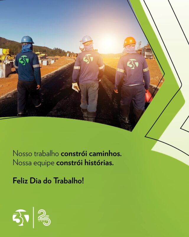 O Grupo 3T deseja um Feliz Dia do Trabalho a todos! Hoje é dia de reconhecer quem faz acontecer: os profissionais que encaram a rotina com compromisso e constroem, com eficiência e dedicação, cada etapa dos nossos projetos. Cada obra, cada entrega só é possível graças ao trabalho de uma equipe que se dedica todos os dias. Nosso reconhecimento e agradecimento a todos os trabalhadores. Seguimos juntos, construindo conquistas. 💚 #Grupo3T #DiaDoTrabalho #OrgulhoDeSer3T #ConstruindoValores #CriandoConexões