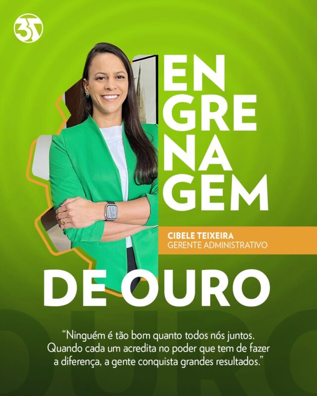 No mês de abril, o destaque foi para Cibele (@cibelecunhamtb), nossa Gerente Administrativa, que celebrou 13 anos de trajetória no Grupo 3T com uma história marcada por dedicação, visão estratégica e liderança inspiradora. 💚 Desde os tempos como coordenadora de qualidade, Cibele enfrentou desafios importantes, sempre com seriedade e comprometimento. Sua caminhada até a gerência foi construída com consistência, contribuindo ativamente para o fortalecimento dos processos internos e da cultura organizacional. Com uma liderança baseada no diálogo, na escuta e na cooperação, ela mostrou que grandes resultados nascem da confiança mútua e do trabalho em equipe. Cibele é exemplo de entrega, profissionalismo e paixão pelo que faz. A homenagem foi mais que merecida! 👏 #Grupo3T #EngrenagemDeOuro #Reconhecimento #Orgulho3T